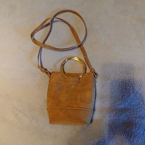 WhoWhatWear Camel micro bag with O ring